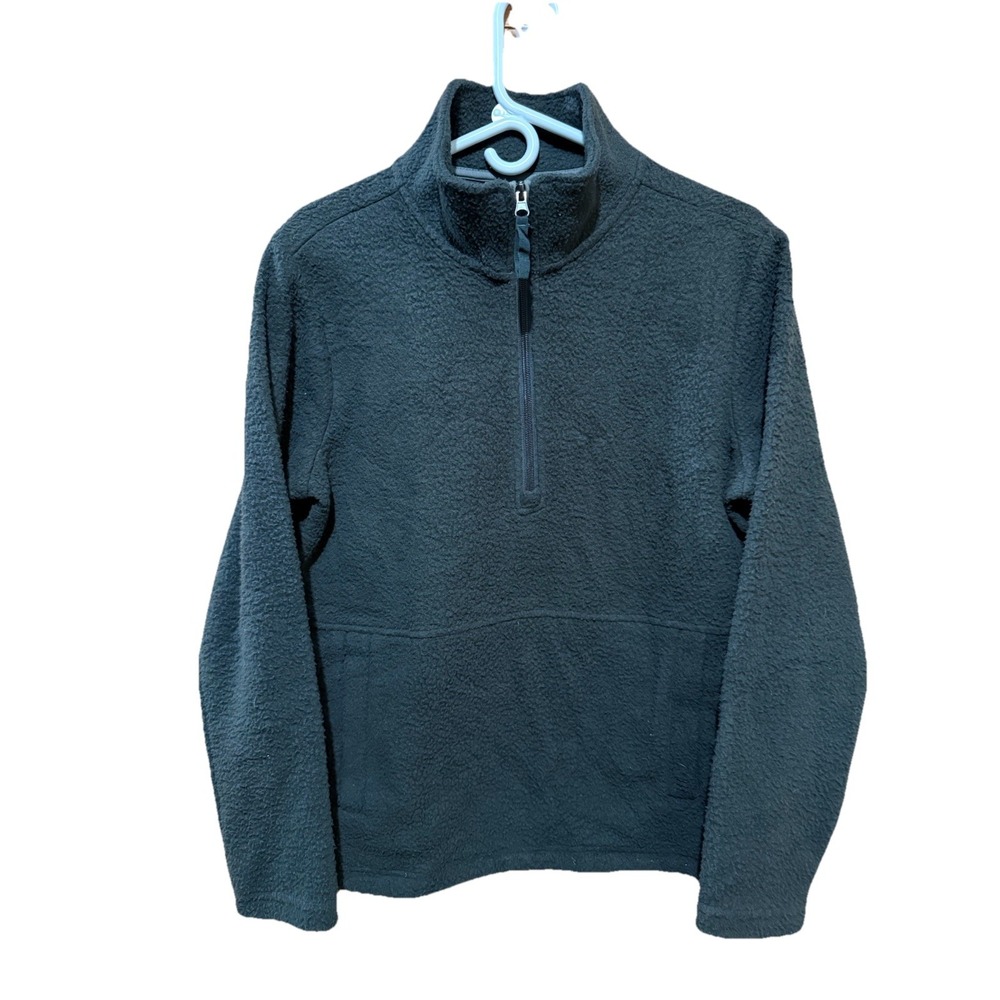 Free‎ Fly 1/4 Zip Bamboo Sherpa Fleece Pullover Men's Small Charcoal EUC